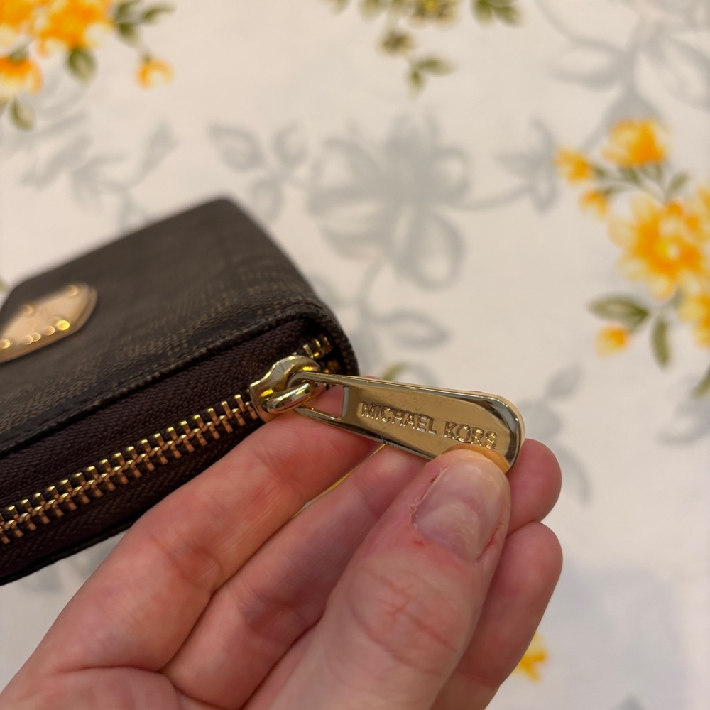 Michael Kors Brown Zip Wallet - Picture 5 of 10